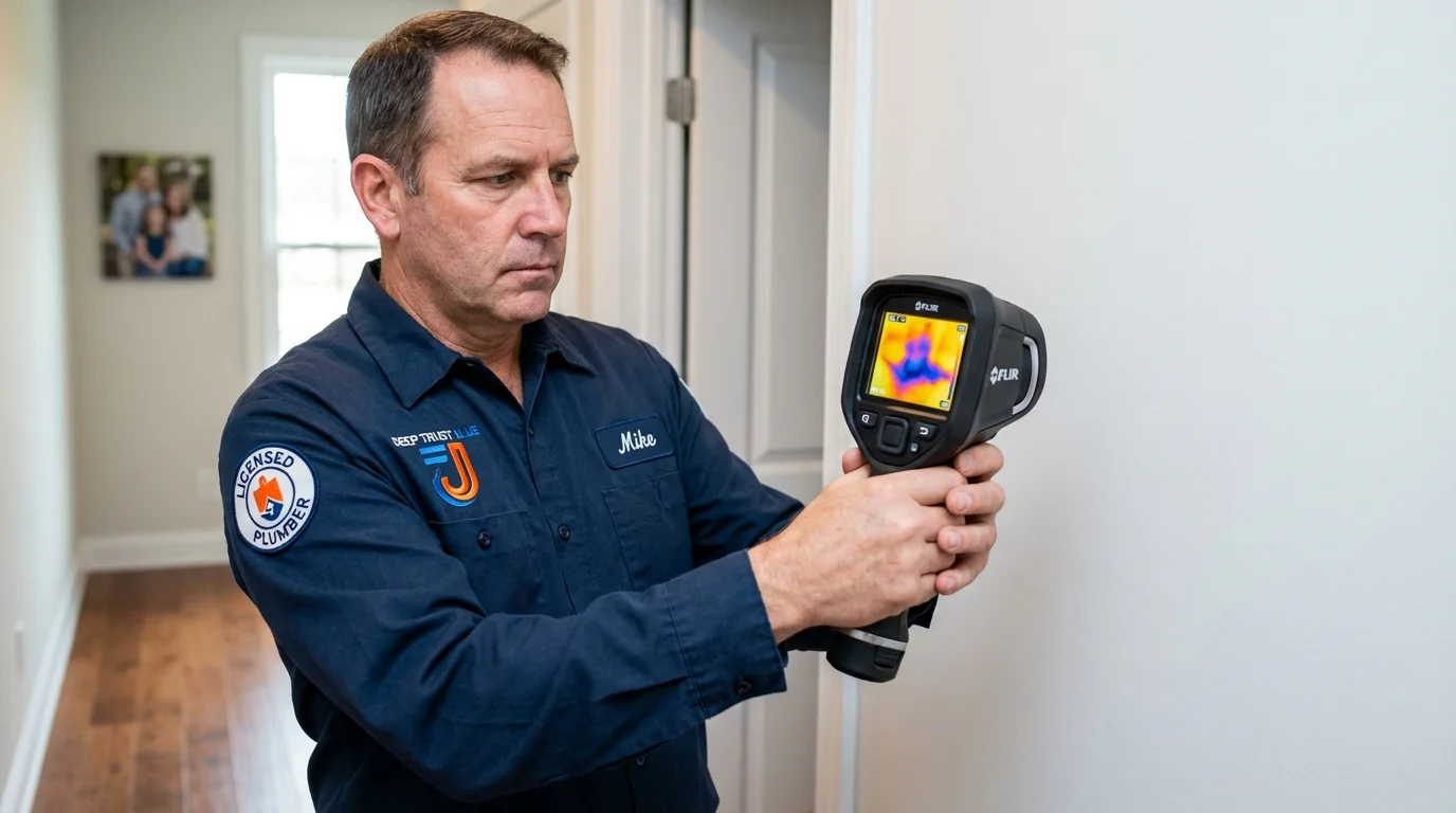 Thermal imaging leak detection by Johns Plumbing LLC in New Philadelphia